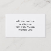 Jahr der Zeichnend Affenkalligraphie Visitenkarte (Rückseite)