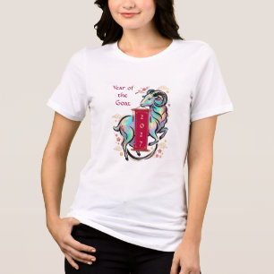 Jahr der Ziege 2027 Tri-Blend Shirt