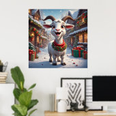 🎄 Jahr der Ziege 2027 Weihnachtsgeschenkidee 🐐 Poster (Heimbüro)
