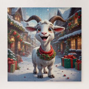 🎄 Jahr der Ziege 2027 Weihnachtsgeschenkidee 🐐 Puzzle