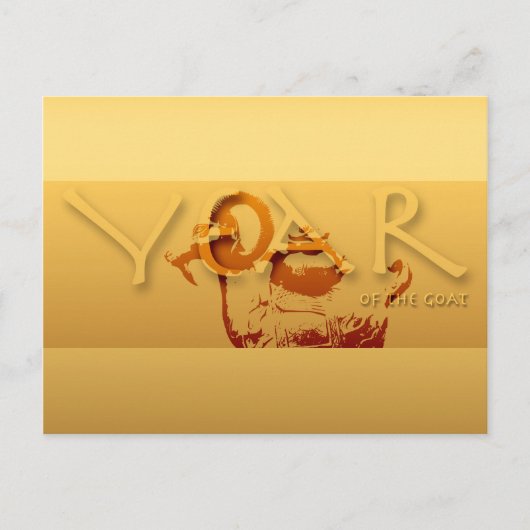 Jahr der Ziege Chinesisches Jahr Zodiac Postkarte (Vorderseite)