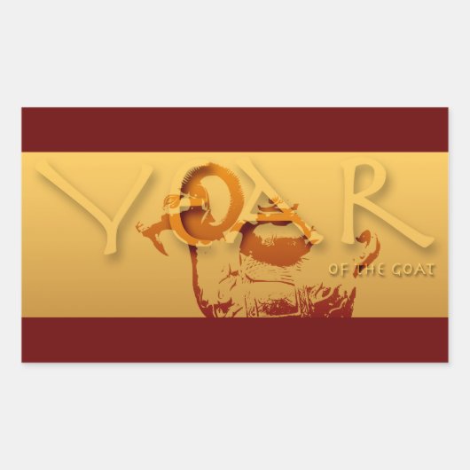 Jahr der Ziege Chinesisches Jahr Zodiac R Sticker (Vorderseite)
