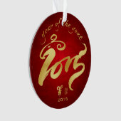 Jahr der Ziege - Chinesisches Neujahrsfest 2015 Ornament (Vorderseite)