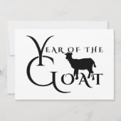 Jahr der Ziege Einladung (Vorderseite)