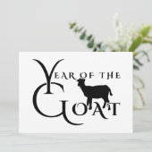 Jahr der Ziege Einladung (Stehend Vorderseite)