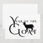 Jahr der Ziege Einladung (Vorne/Hinten)