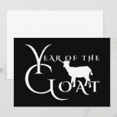 Jahr der Ziege Einladung (Vorne/Hinten)