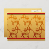 Jahr der Ziegen Chinesisches Jahr Zodiac Postkarte (Vorne/Hinten)