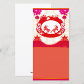 Jahr der Ziegenfotokarte Feiertagskarte (Vorne/Hinten)