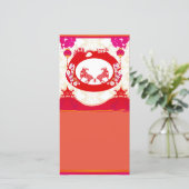 Jahr der Ziegenfotokarte Feiertagskarte (Stehend Vorderseite)