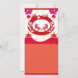 Jahr der Ziegenfotokarte Feiertagskarte