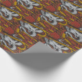 Jahr der Ziegenschaf-Graffiti Geschenkpapier (Ecke)