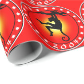 Jahr des Affen 2004 Geschenkpapier (Rolleneckpunkt)