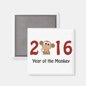 Jahr des Affen 2016 Magnet (Vorderseite/Rückseite)