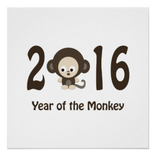 Jahr des Affen 2016 Poster