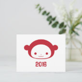 Jahr des Affen 2016 Postkarte (Stehend Vorderseite)