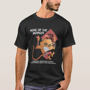 Jahr des Affen Chinesischer Zodiac Lunar Neujahr T-Shirt