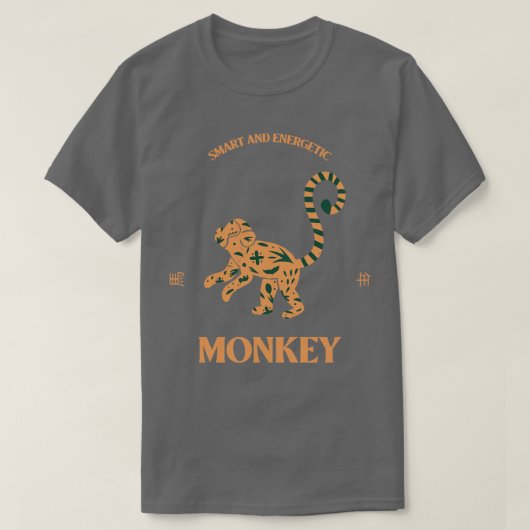 Jahr des Affen Chinesischer Zodiak 1 T-Shirt (Design vorne)