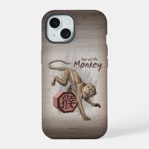 Jahr des Affen Chinesisches Sternzeichen Kunst iPhone 15 Hülle