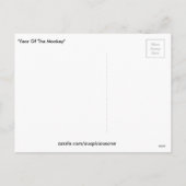 "Jahr des Affen" Feiertagspostkarte (Rückseite)