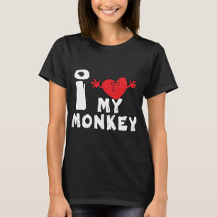 Jahr des Affen "I Liebe My Monkey" T-Shirt