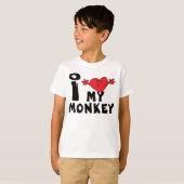 Jahr des Affen "I Liebe My Monkey" T-Shirt (Vorne ganz)