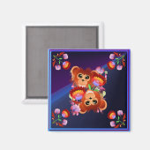 Jahr des Affen Magnet (Vorderseite/Rückseite)