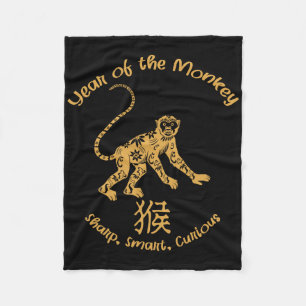 Jahr des Affenmerkmale Chinesischer Zodiak Chinesi Fleecedecke