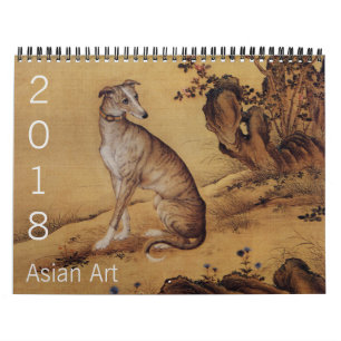 Jahr des Asiats-Kunst-Kalenders des Hund2018 Kalender