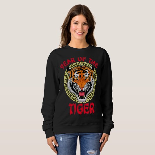 Jahr des Bengalischen Tiger 2022 Bengalisch Tiger  Sweatshirt (Vorne ganz)