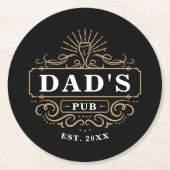 Jahr des benutzerdefinierten Vaters Runder Pappuntersetzer (Vorderseite)