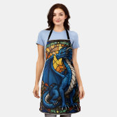 Jahr des blauen Drachen 2024 Schürze (Getragen)