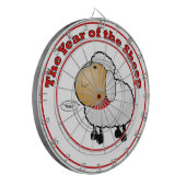 Jahr des Cartoon der Schafe Dartscheibe (Vorderseite Links)