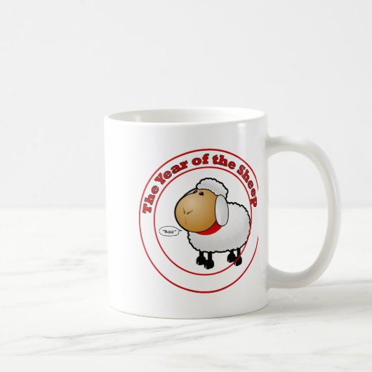 Jahr des Cartoon der Schafe Kaffeetasse (Rechts)