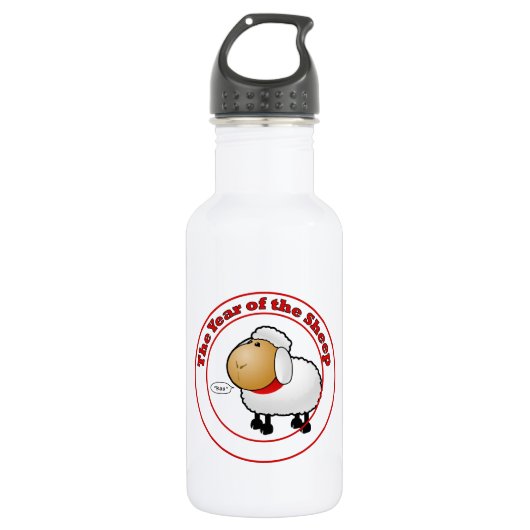 Jahr des Cartoon der Schafe Trinkflasche (Vorderseite)