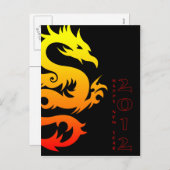 Jahr des chinesischen Drachenzeichens Feiertagspostkarte (Vorne/Hinten)