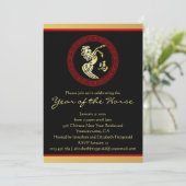 Jahr des chinesischen Neujahrsjahres-Party der Pfe Einladung (Stehend Vorderseite)