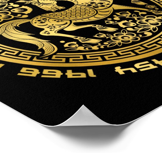 Jahr des chinesischen Zodiaks-Chinesisches Neujahr Poster (Ecke)