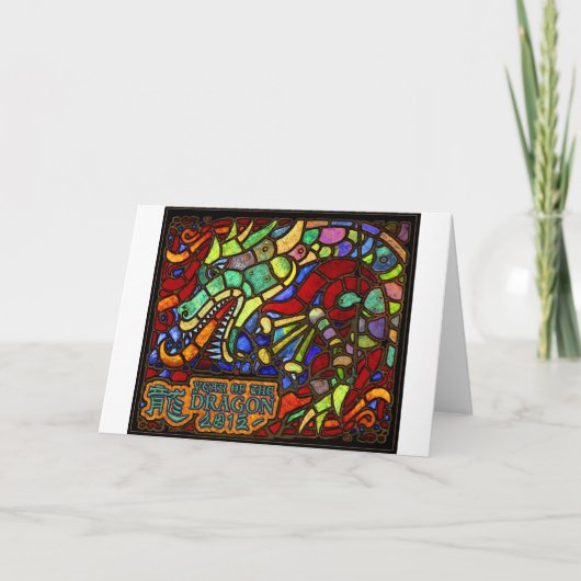 Jahr des Drachen 2012 Feiertagskarte (Vorderseite)