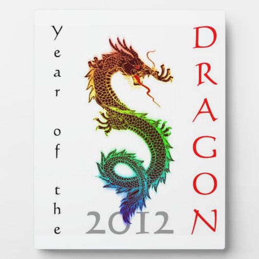 Jahr des Drachen 2012 Plaque Fotoplatte (Vorderseite)