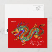 Jahr des Drachen 2012 Postkarte (Vorne/Hinten)