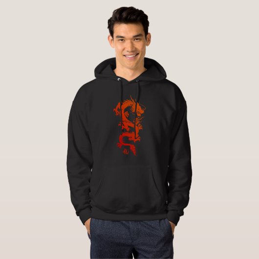 Jahr des Drachen 2024 Chinesisches Mondjahr 2024 Hoodie (Vorne ganz)