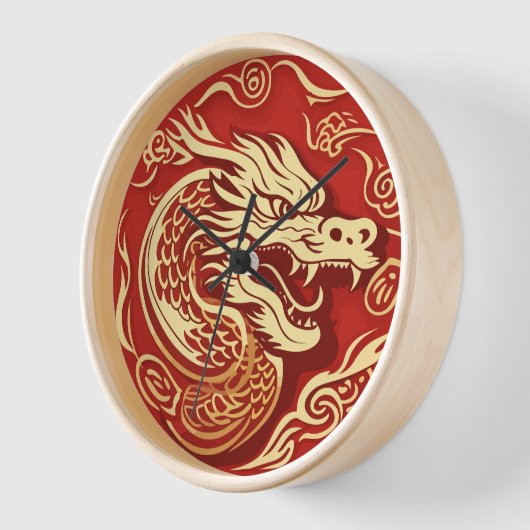 Jahr des Drachen 2024 Chinesisches Mondjahr 2024 Uhr (Winkel)