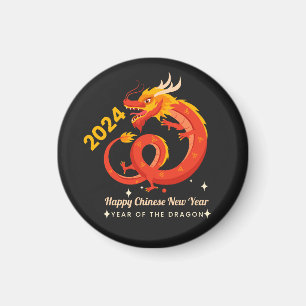 Jahr des Drachen 2024 Chinesisches Neujahr Magnet