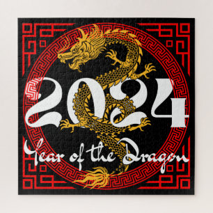 Jahr des Drachen 2024 Chinesisches Sternzeichen Puzzle