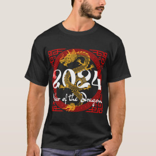 Jahr des Drachen 2024 Chinesisches Sternzeichen T-Shirt