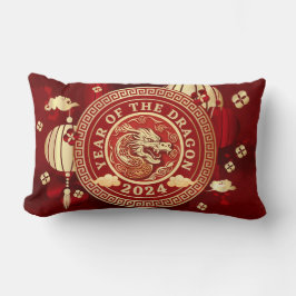 Jahr des Drachen 2024 | Chinesisches Zodiakzeichen Lendenkissen