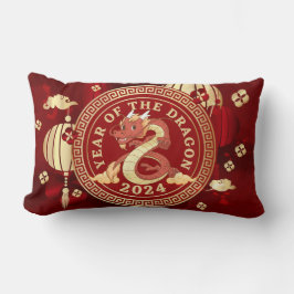 Jahr des Drachen 2024 | Chinesisches Zodiakzeichen Lendenkissen