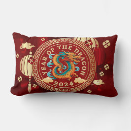 Jahr des Drachen 2024 | Chinesisches Zodiakzeichen Lendenkissen