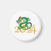 Jahr des Drachen 2024 glückliche Chinesse neues Ja Magnet (Vorne)